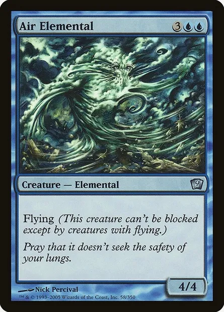 Air Elemental, Magic card 9ED 58★ — Ninth Edition set