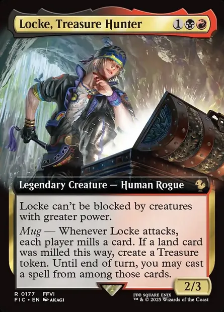 Locke, Treasure Hunter, Magic card FIC 177 — Final Fantasy Commander set