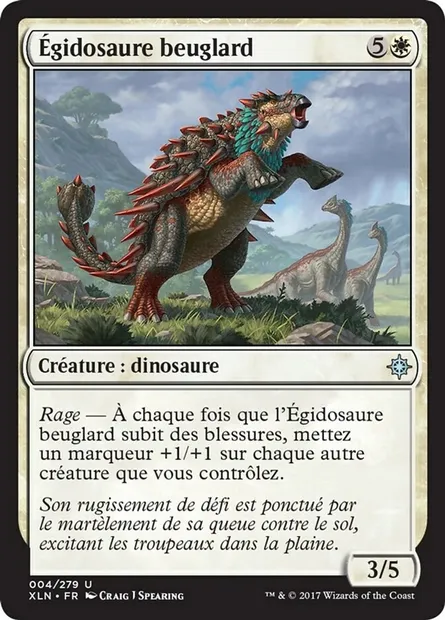 Égidosaure beuglard, carte Magic XLN 4 — extension Ixalan