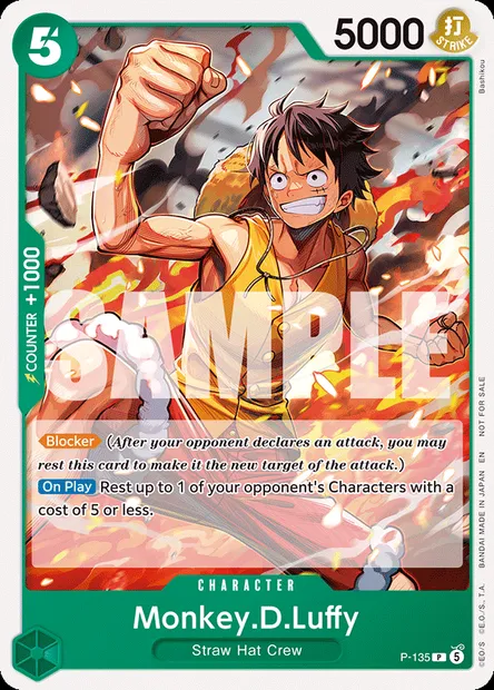 Monkey.D.Luffy, One Piece card P-135 — Promotion card set