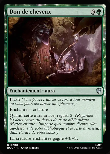 Don de cheveux, carte Magic HOC 208 — extension The Hobbit Eternal