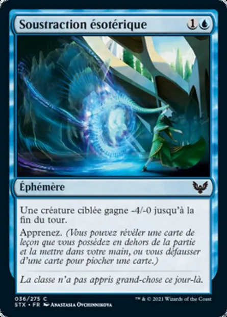 Soustraction ésotérique, carte Magic STX 36 — extension Strixhaven: l'Académie des Mages