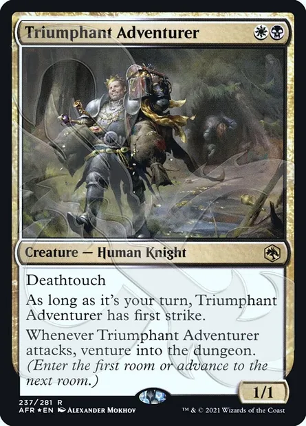 Aventurier triomphant, carte Magic PAFR 237a — extension Adventures in the Forgotten Realms Promos