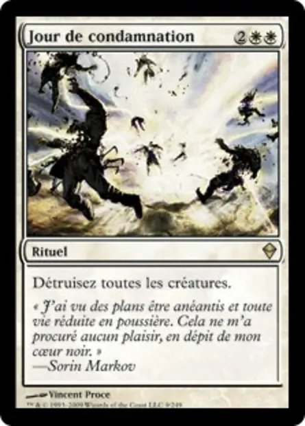 Jour de condamnation, carte Magic ZEN 9 — extension Zendikar