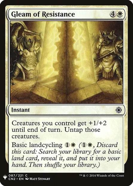Gleam of Resistance, Magic card PLST CN2-87 — The List set
