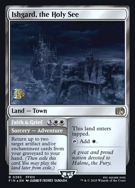 Ishgard, the Holy See // Faith & Grief, Magic card PFIN 283s — Final Fantasy Promos set