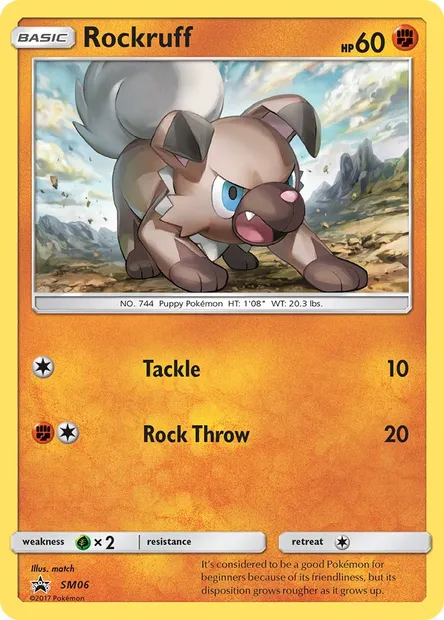Rockruff, Pokémon card SM 06 — SM Black Star Promos set