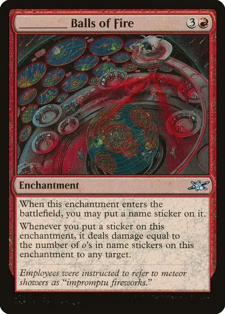 _____ Balls of Fire, Magic card UNF 386 — Unfinity set