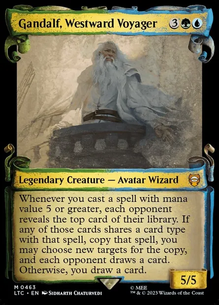 Gandalf, Westward Voyager, Magic card LTC 463 — Tales of Middle-earth Commander set