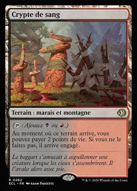 Crypte de sang, carte Magic ECL 262 — extension Lorwyn Eclipsed