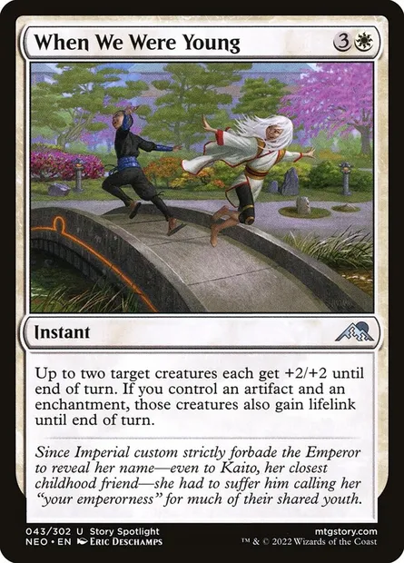 When We Were Young, Magic card NEO 43 — Kamigawa: Neon Dynasty set