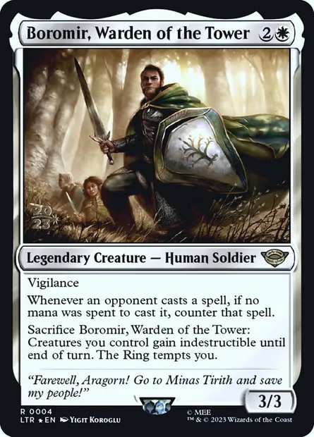 Boromir, Gardien de la Tour, carte Magic PLTR 4s — extension Tales of Middle-earth Promos