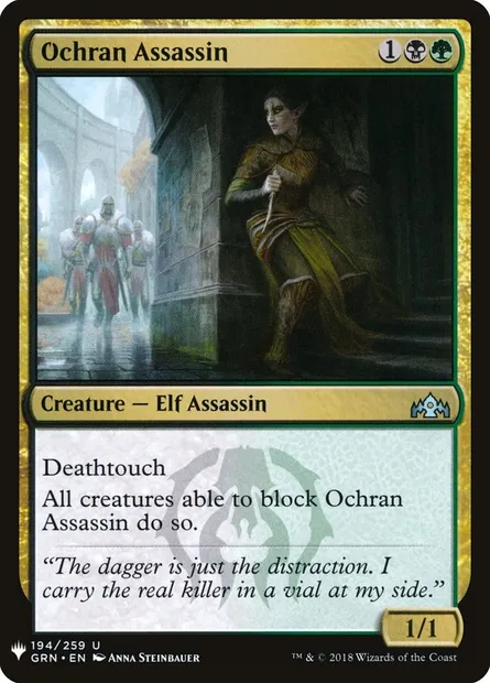 Ochran Assassin, Magic card PLST GRN-194 — The List set