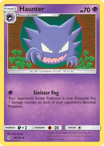 Haunter, Pokémon card UNB 69 — Unbroken Bonds set