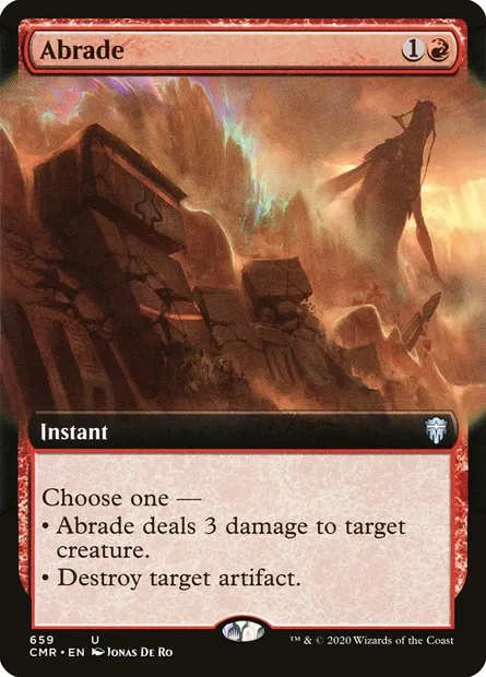 Abrade, Magic card CMR 659 — Commander Legends set