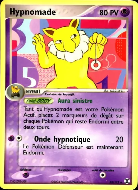 Hypnomade, carte Pokémon RG 25 — extension EX Rouge Feu & Vert Feuille
