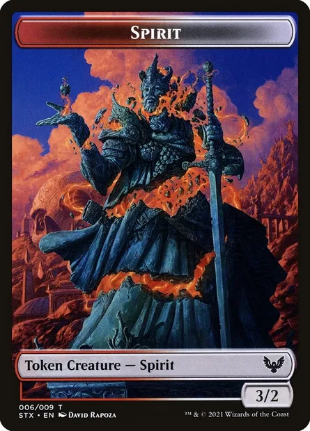 Spirit, carte Magic TSTX 6 — extension Strixhaven: School of Mages Tokens