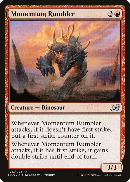 Momentum Rumbler, Magic card IKO 126 — Ikoria: Lair of Behemoths set