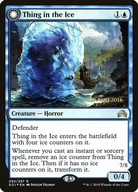 Thing in the Ice // Awoken Horror, Magic card PSOI 92s — Shadows over Innistrad Promos set
