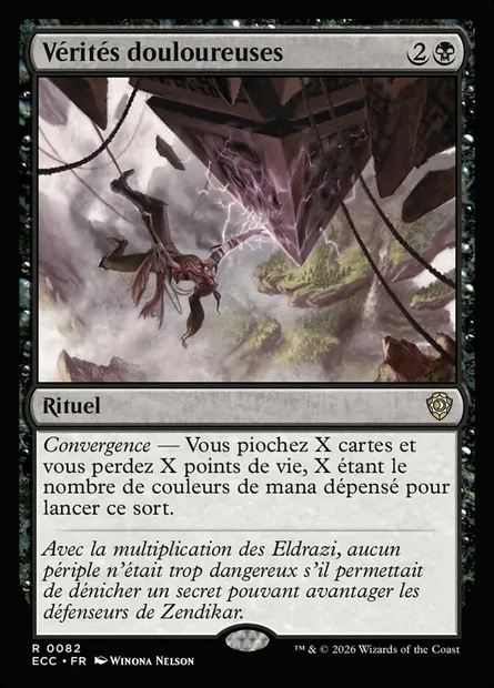 Vérités douloureuses, carte Magic ECC 82 — extension Lorwyn Eclipsed Commander