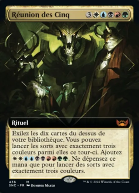 Réunion des Cinq, carte Magic SNC 436 — extension Les rues de la Nouvelle-Capenna