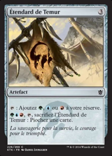 Étendard de Temur, carte Magic KTK 226 — extension Les Khans de Tarkir