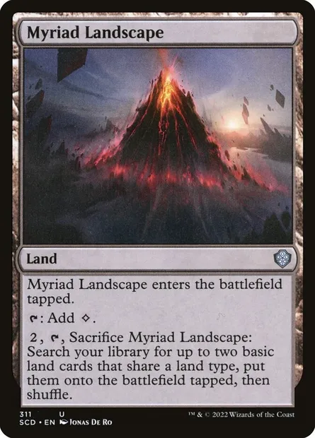 Myriad Landscape, Magic card SCD 311 — Starter Commander Decks set