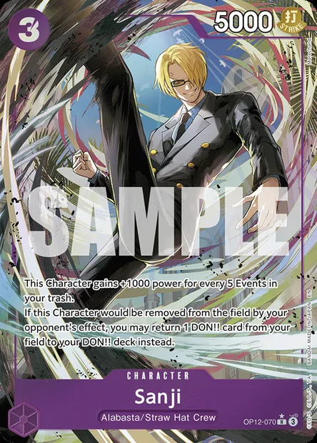 Sanji, One Piece card OP12-070 — LEGACY OF THE MASTER set