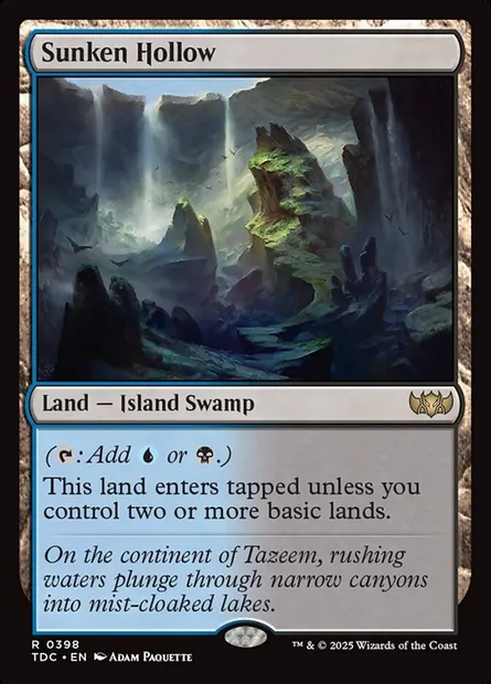 Sunken Hollow, Magic card TDC 398 — Tarkir: Dragonstorm Commander set