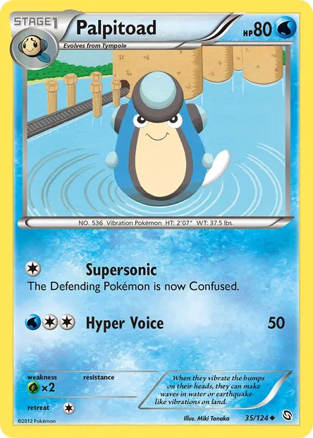 Palpitoad, Pokémon card DRX 35 — Dragons Exalted set