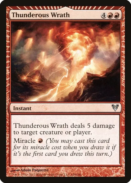 Thunderous Wrath, Magic card AVR 160 — Avacyn Restored set