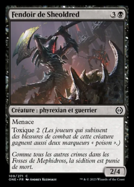 Fendoir de Sheoldred, carte Magic ONE 109 — extension Tous Phyrexians