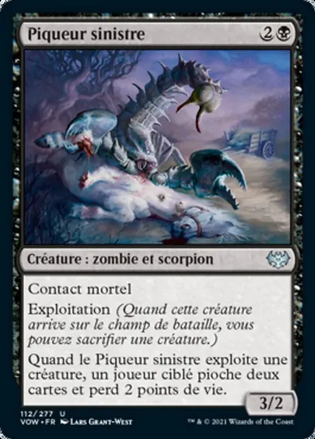 Piqueur sinistre, carte Magic VOW 112 — extension Innistrad : noce écarlate
