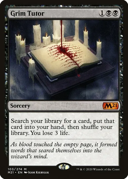 Grim Tutor, Magic card M21 103 — Core Set 2021 set