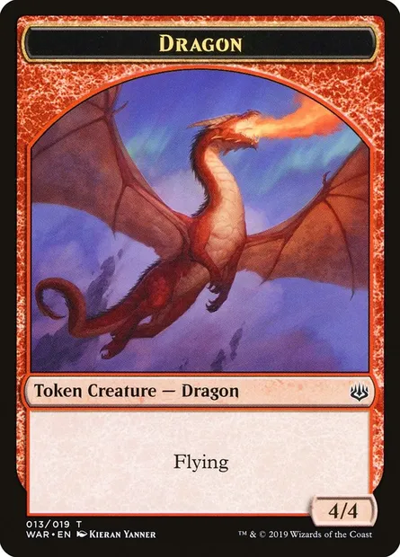 Dragon, carte Magic TWAR 13 — extension War of the Spark Tokens