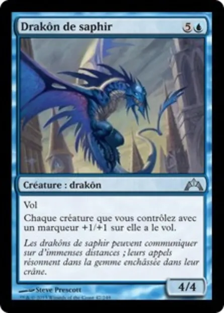Drakôn de saphir, carte Magic GTC 47 — extension Insurrection