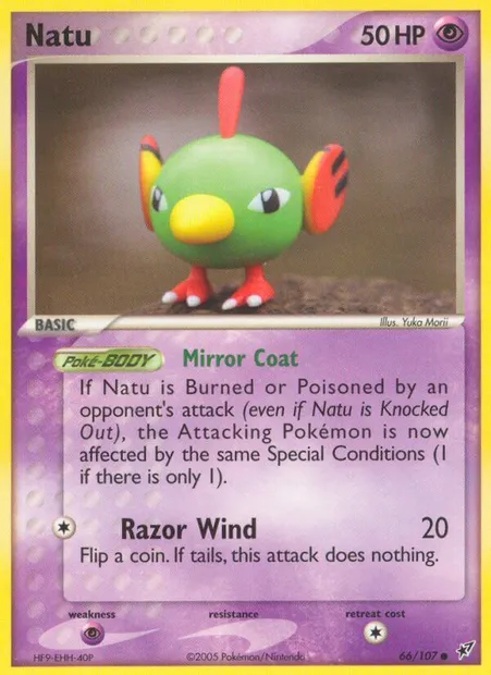 Natu, Pokémon card DX 66 — Deoxys set