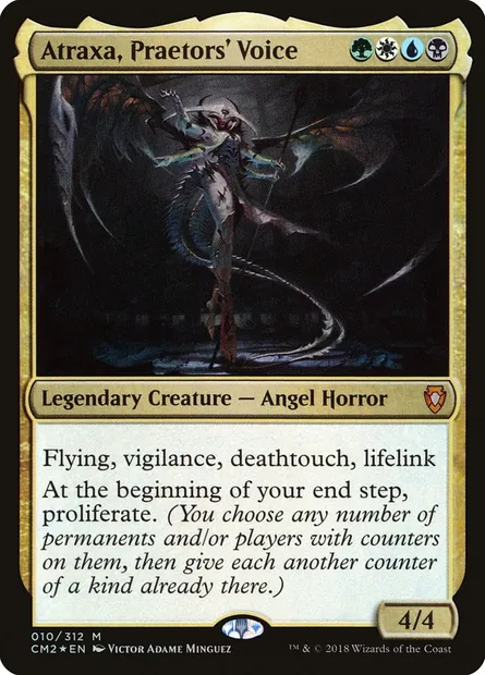 Atraxa, Praetors' Voice, Magic card CM2 10 — Commander Anthology Volume II set