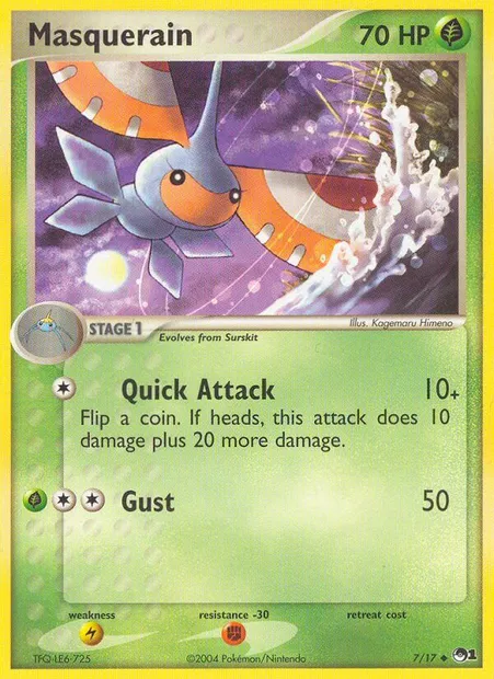 Masquerain, Pokémon card P1 7 — POP Series 1 set