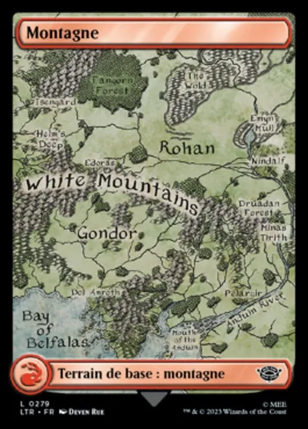 Montagne, carte Magic LTR 279 — extension Le Seigneur des Anneaux : chroniques de la Terre du Milieu