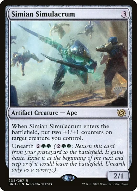 Simian Simulacrum, Magic card PBRO 205p — The Brothers' War Promos set
