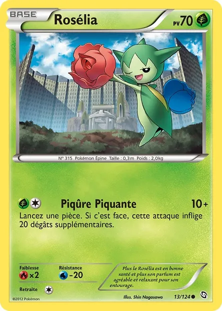 Rosélia, carte Pokémon DRX 13 — extension Dragons Éxaltés