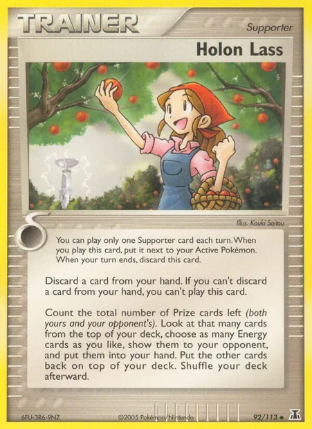 Holon Lass, Pokémon card DS 92 — Delta Species set
