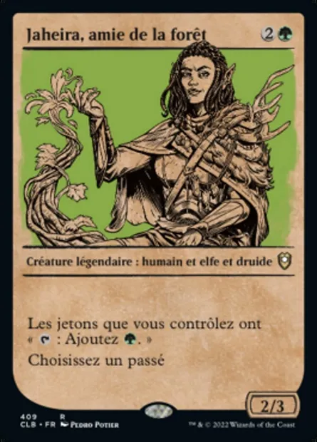 Jaheira, amie de la forêt, carte Magic CLB 409 — extension Commander Légendes : la bataille de la Porte de Baldur