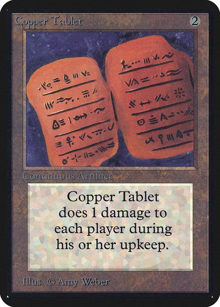 Copper Tablet, Magic card LEA 238 — Limited Edition Alpha set