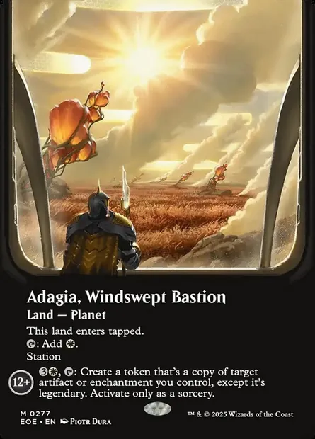 Adagia, Windswept Bastion, Magic card EOE 277 — Edge of Eternities set