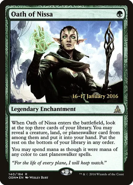 Serment de Nissa, carte Magic POGW 140s — extension Oath of the Gatewatch Promos