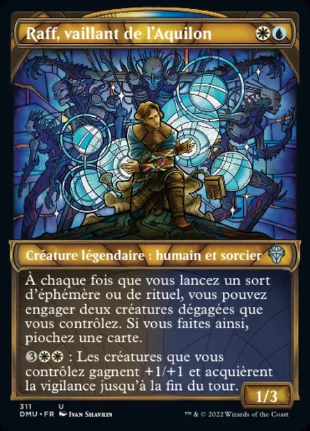 Raff, vaillant de l'Aquilon, carte Magic DMU 311 — extension Dominaria Uni