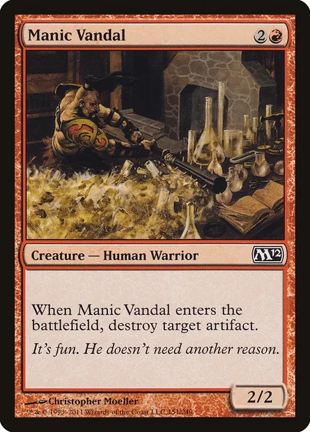 Manic Vandal, Magic card M12 151 — Magic 2012 set