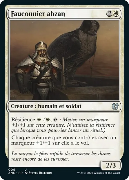 Fauconnier abzan, carte Magic ZNC 9 — extension Zendikar Rising Commander